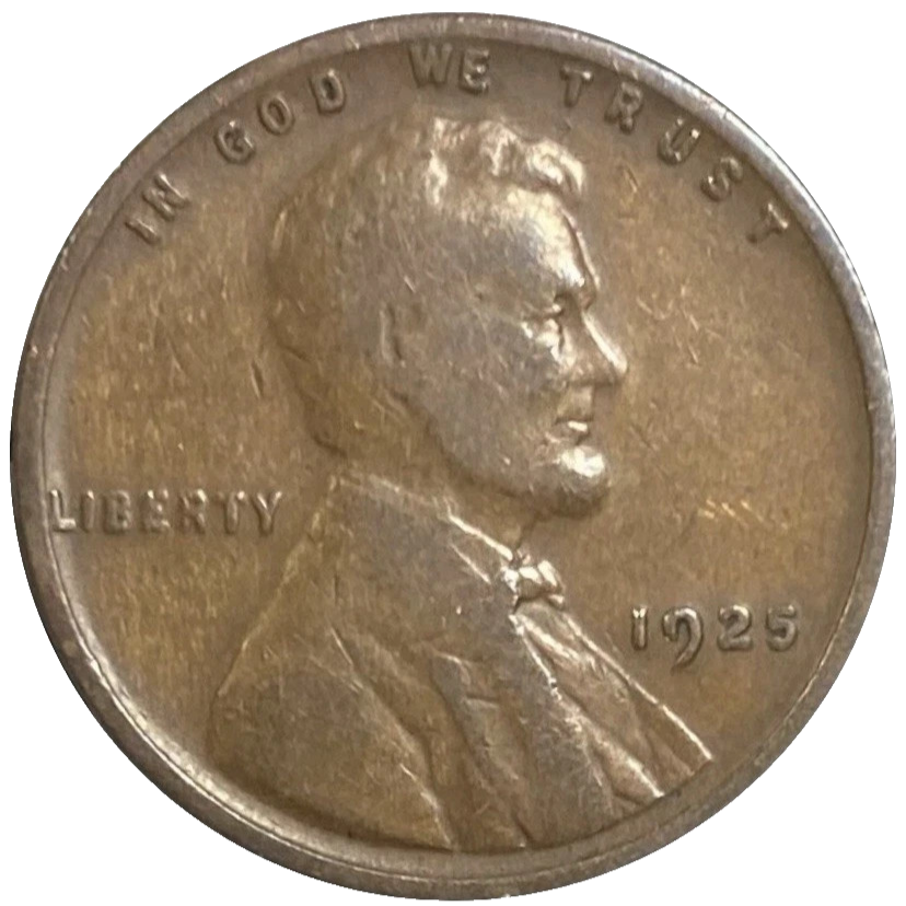 1925 P Lincoln Wheat Cent Good - Very Good (G-VG) Condition Copper Penny 1c