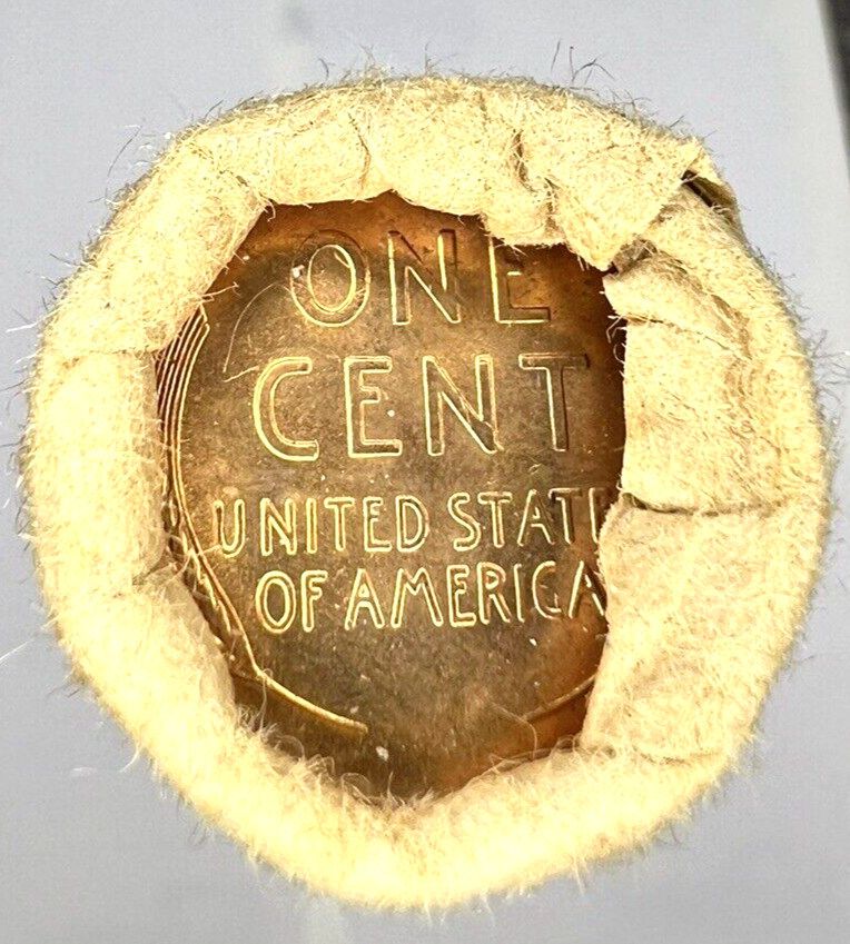 1952 D Lincoln Wheat Cent BU Brilliant Uncirculated 1C From OBW Bank Roll