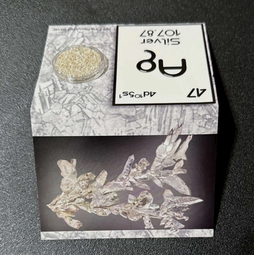 .999 Silver Crystalline In Capsule With Display Card Electrolytically Recycled