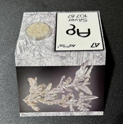 .999 Silver Crystalline In Capsule With Display Card Electrolytically Recycled