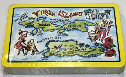 🔥 Virgin Islands Playing Cards Map St. Thomas Caribbean Sealed NOS