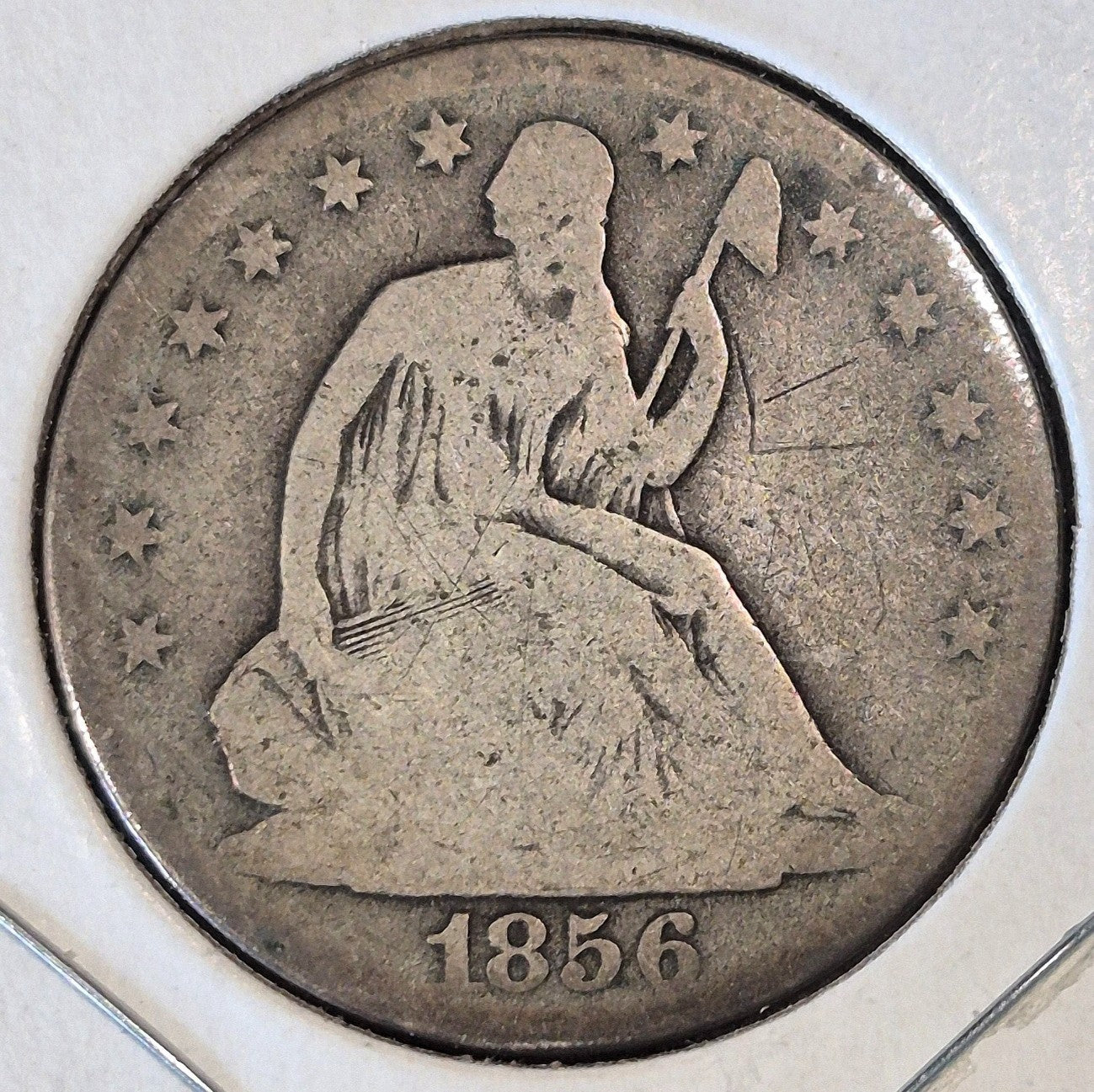 1856-O Seated Liberty Half Dollar Very Good Features 90% Silver Coin Shown 50C