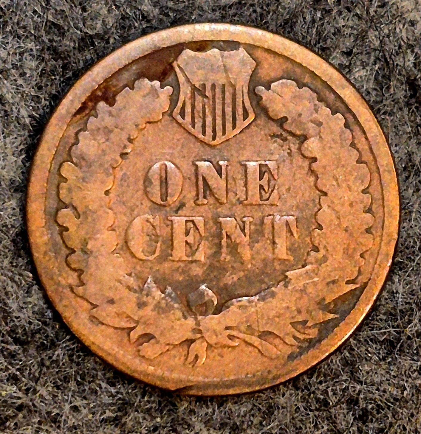 1883 Indian Head Cent Penny AG or Less Features, Hole Filler, Coin Pictured 1C