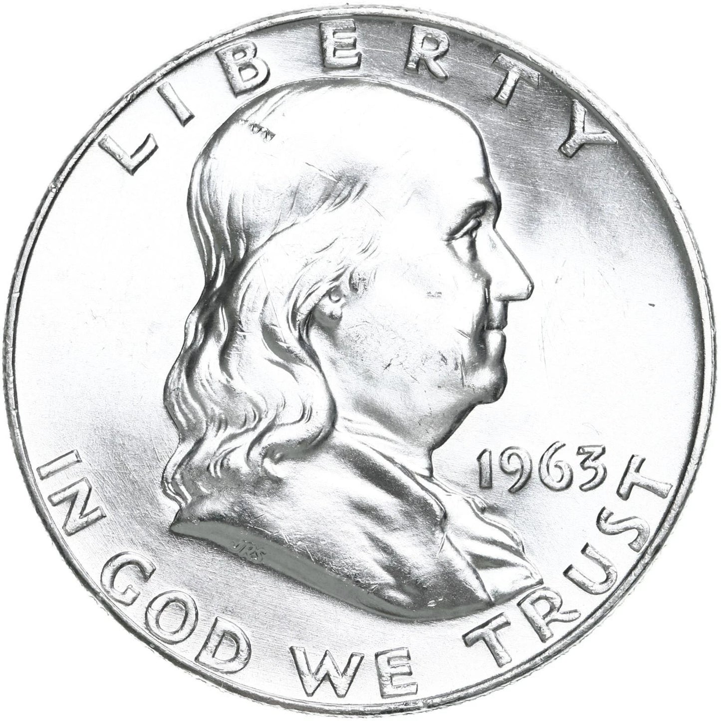 GEM BU Uncirculated MS 1963-D 90% SILVER Franklin Half Dollar Bright Shiny Coin