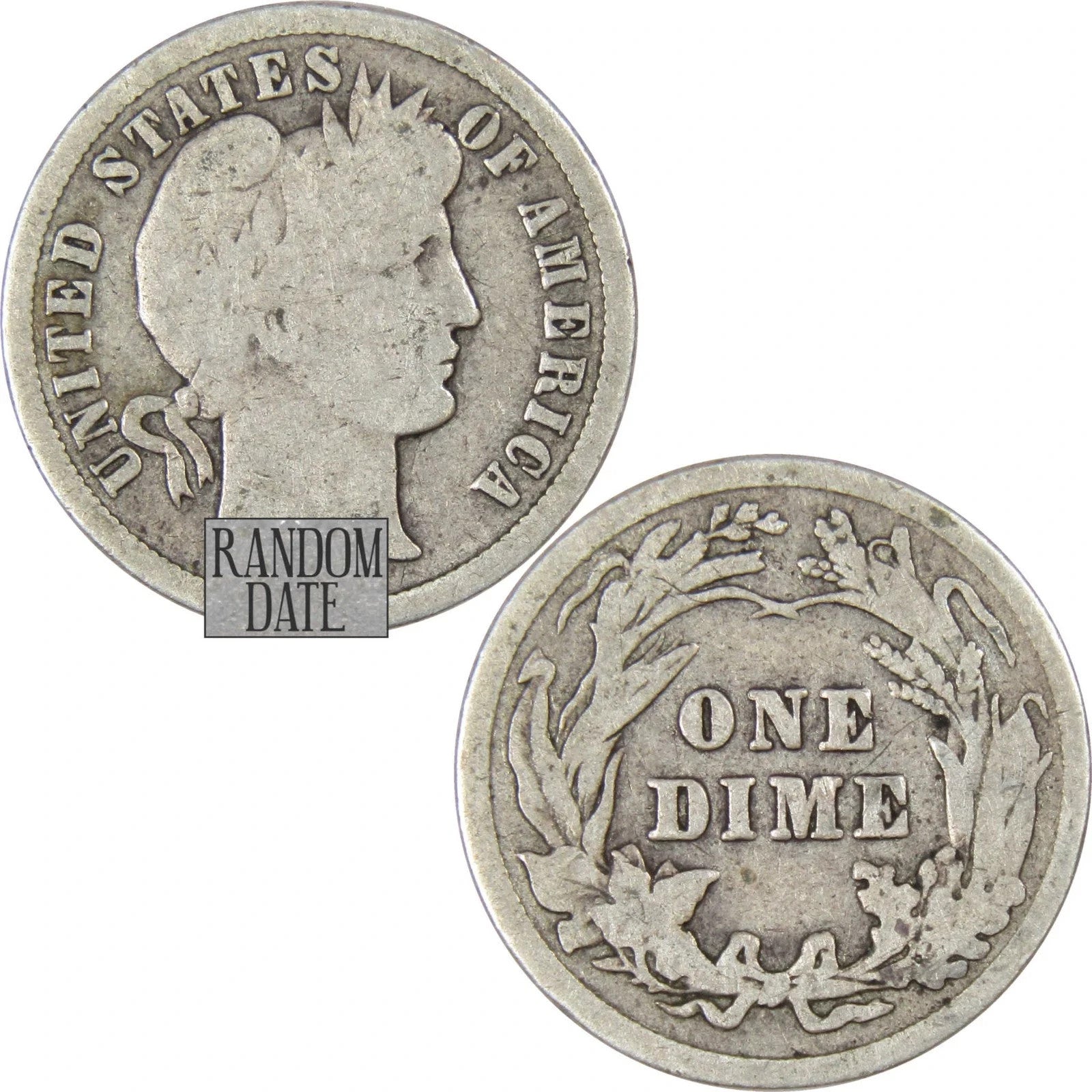 ✅ Barber Dime Average Condition Random Selection Date & Mint 90% SILVER Coins