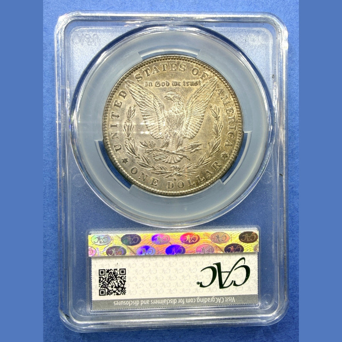 1881-S Morgan Silver Dollar CAC AU Details Cleaned San Francisco Mint 90% Silver