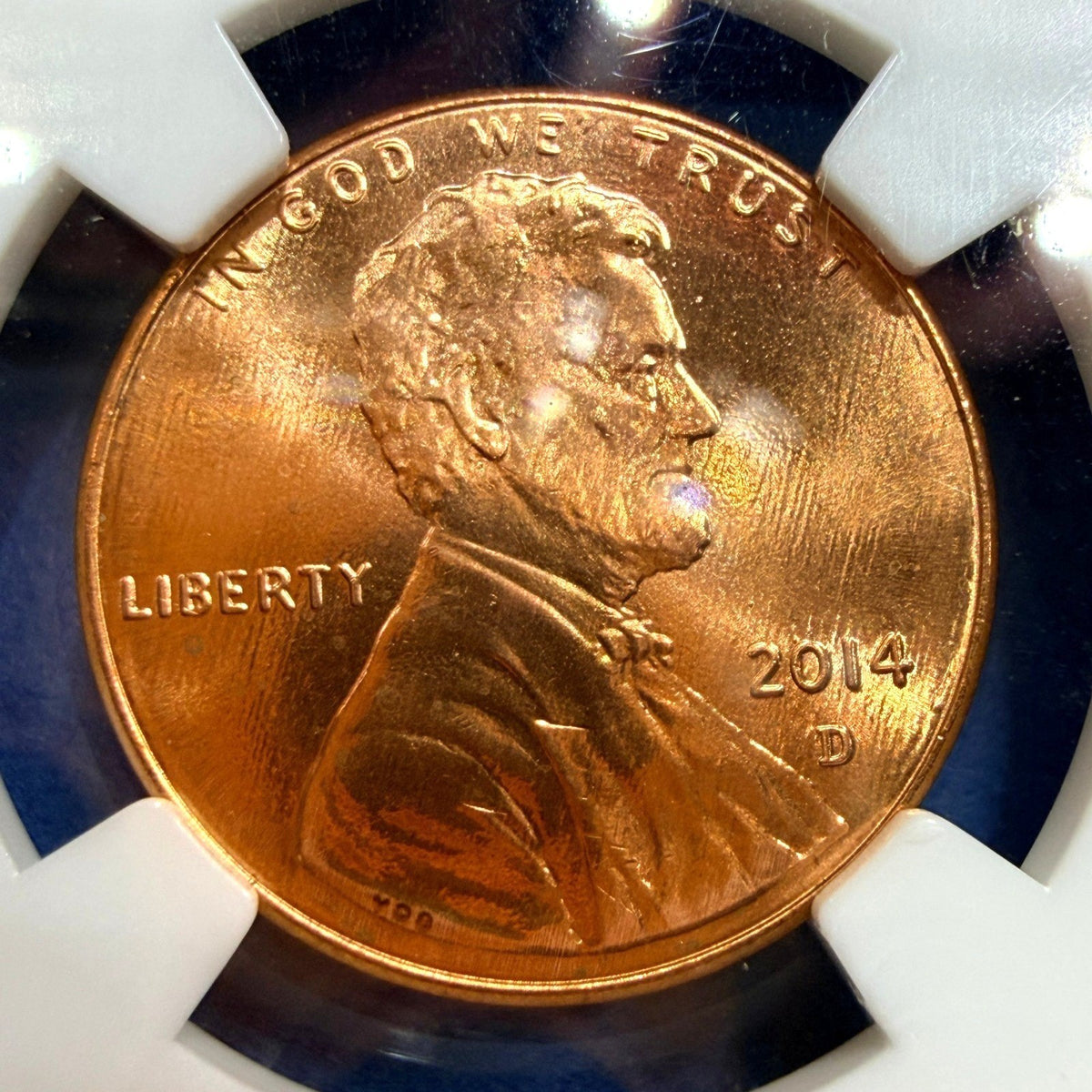 2014-D Lincoln Shield Cent NGC MS65 RD Early Releases Lincoln Portrait Label - photo 2