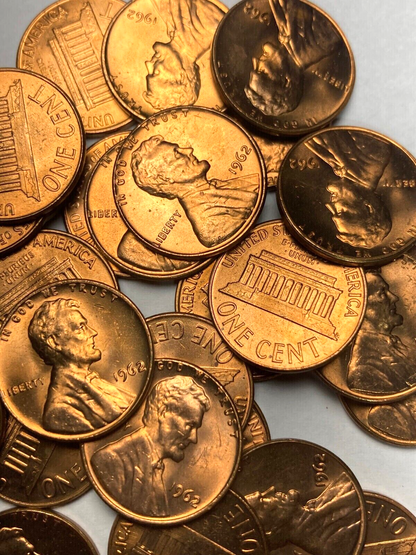 1962 P "BU" Lincoln Memorial Cent 1c BRILLIANT UNCIRCULATED From OBW Roll