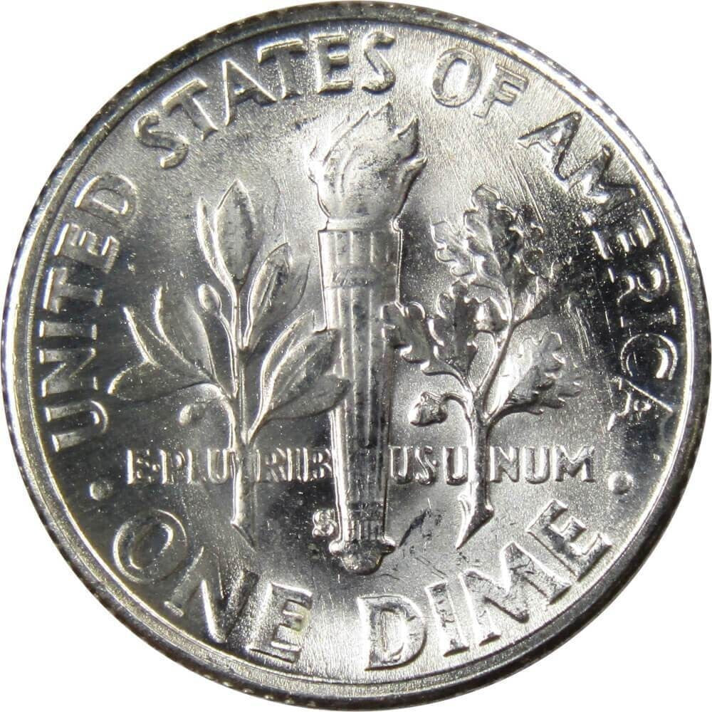 1953S Roosevelt Dime 90% SILVER Gem BU Brilliant Uncirculated Bright White Shiny