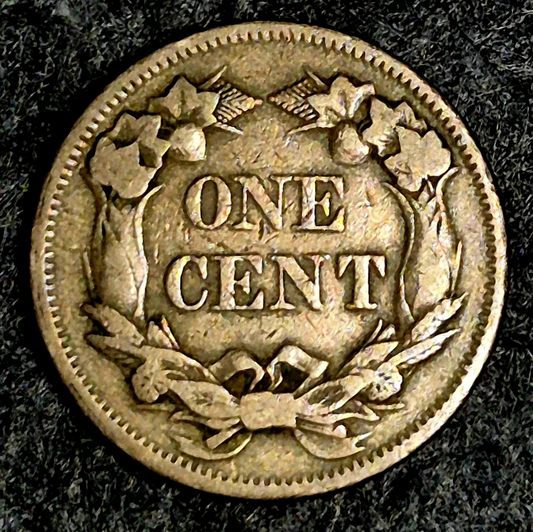 1858 Flying Eagle Cent Large Letters FS-901 Low Leaves, Choice VF Features 1C