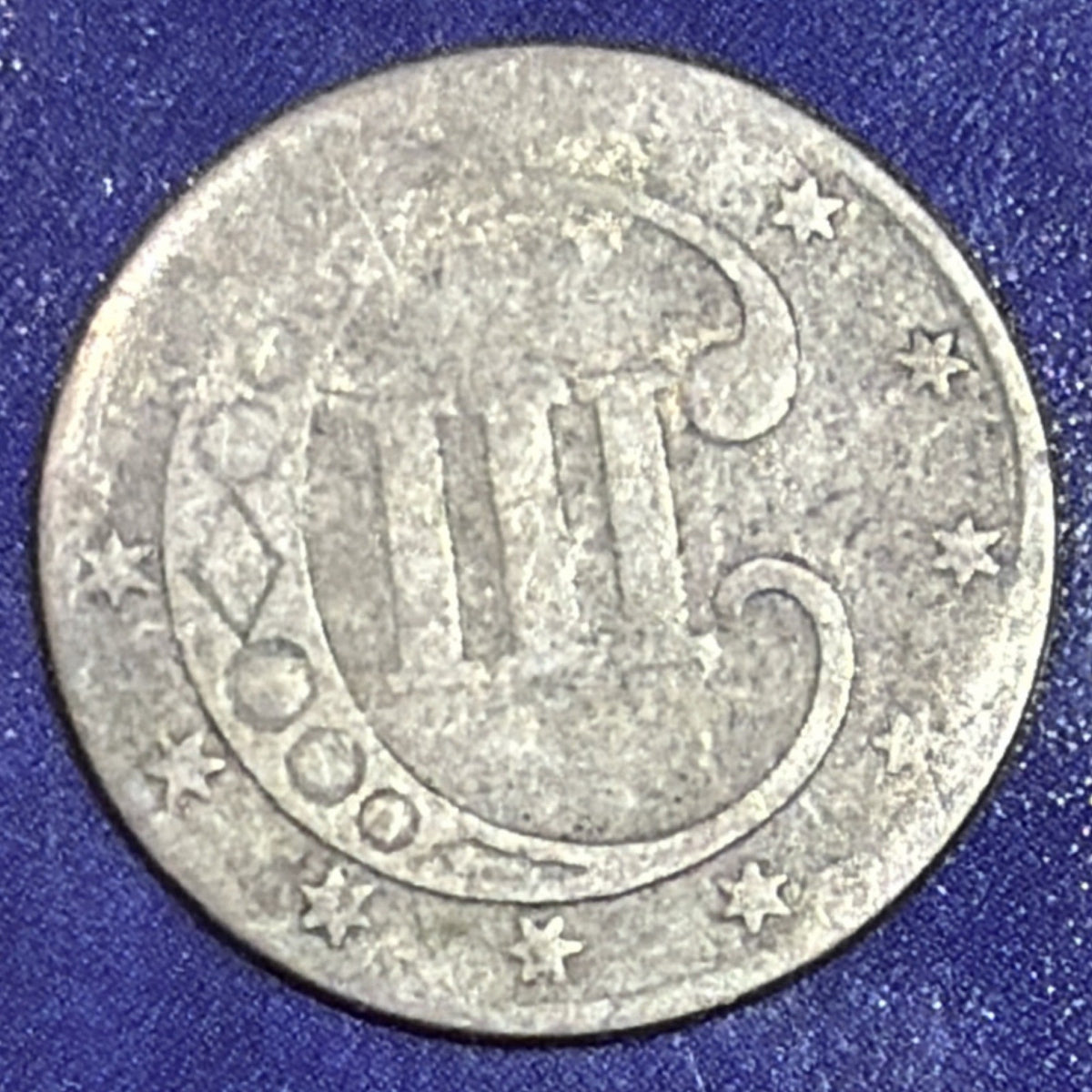 1852 Silver Three Cent Piece Trime 3C AG About Good 75% Silver US Coin...