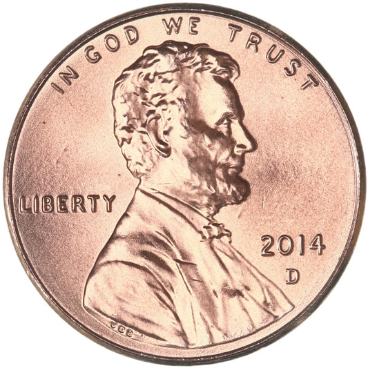 ✅ 2014 D Lincoln Shield Cent BRILLIANT UNCIRCULATED RED Penny US Mint 1c Coin