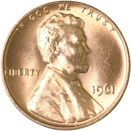✅ 1961-P BU UNC Lincoln Memorial 1c BRILLIANT UNCIRCULATED From OBW Roll