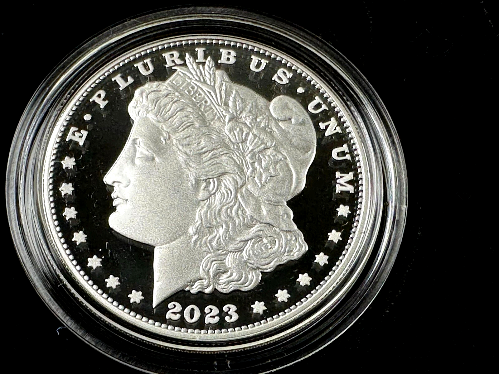 {4 Coin Set}  2023 Morgan & Peace Silver Dollars  Unc & Proof OGP BOX COA .9999