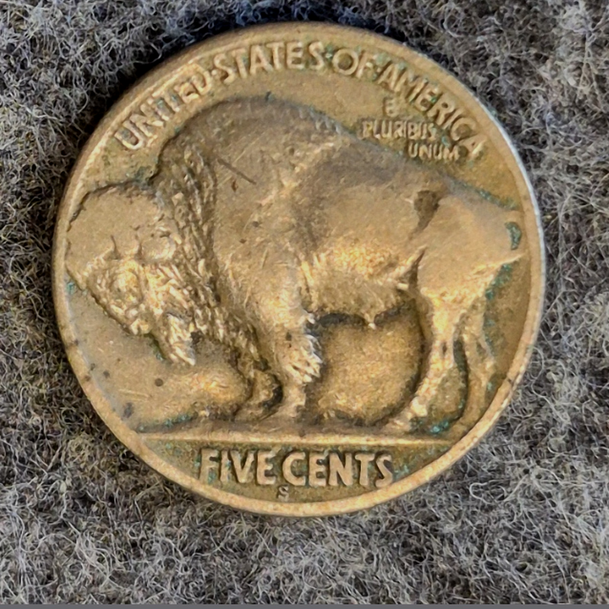1923-S Buffalo Nickel VF Very Fine Semi-Key Date San Francisco Mint 5C Raw