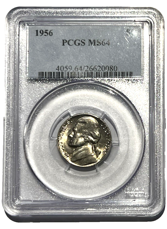 1956 P Jefferson Nickel BU PCGS MS 64 Uncirculated Sharp Strike Undergraded Coin