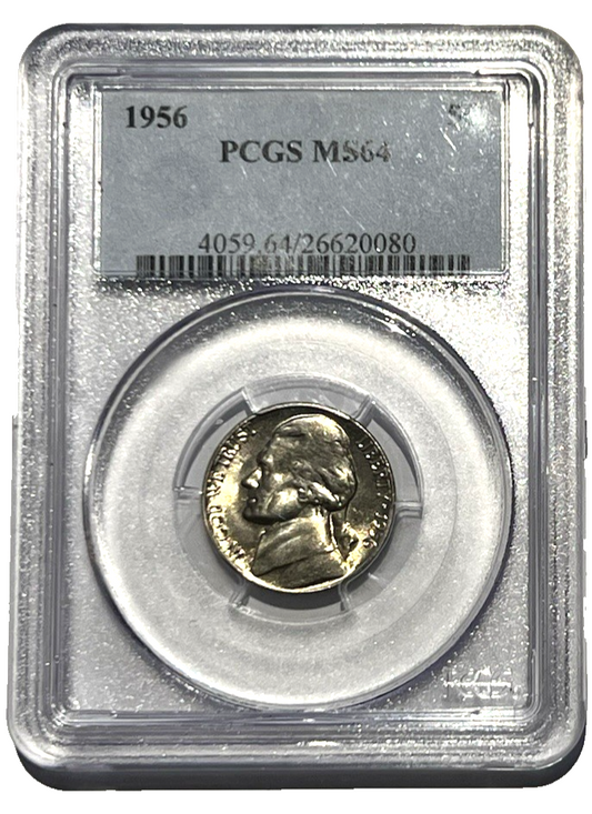 1956 P Jefferson Nickel BU PCGS MS 64 Uncirculated Sharp Strike Undergraded Coin