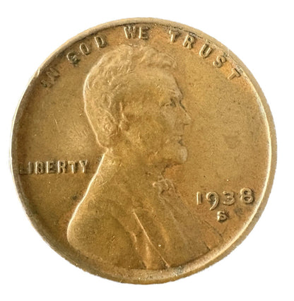 1938 S Lincoln Wheat Cent Fine Circulated Condition