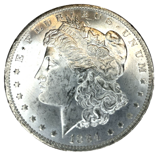 1884 O Morgan 90% Silver Dollar Brilliant Uncirculated BU Bright Sharp Coin