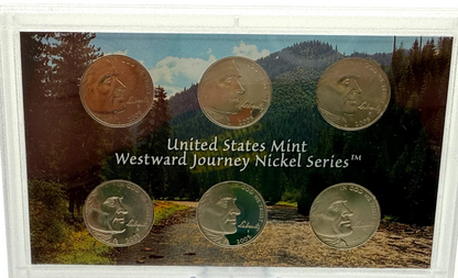 2005 Westward Journey Nickel Series ~ 6 Coin Proof UNC Set - U.S. Mint Box & CoA