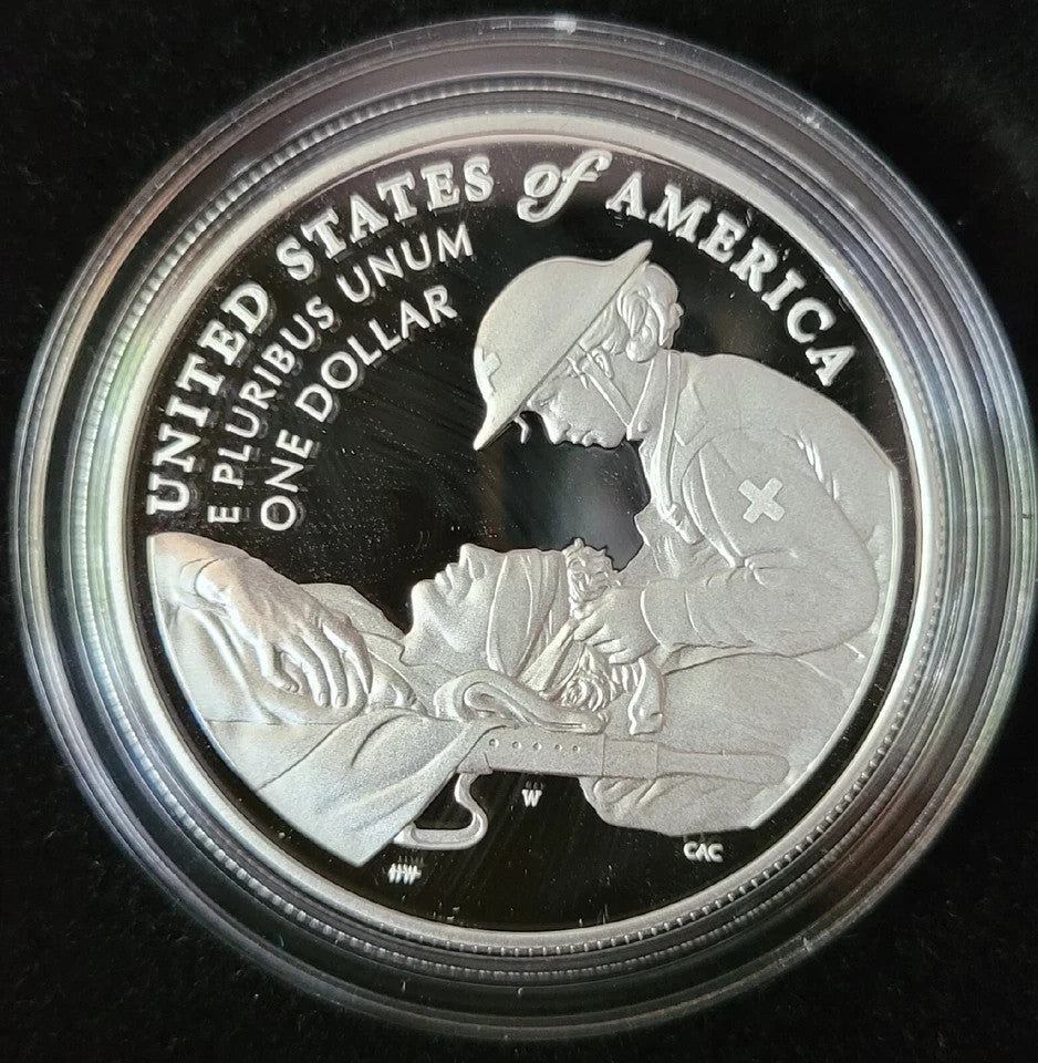 💜 2022W Proof Silver COLORIZED PURPLE HEART  Dolla NGC PF69 UC FDOI VERY RARE💜
