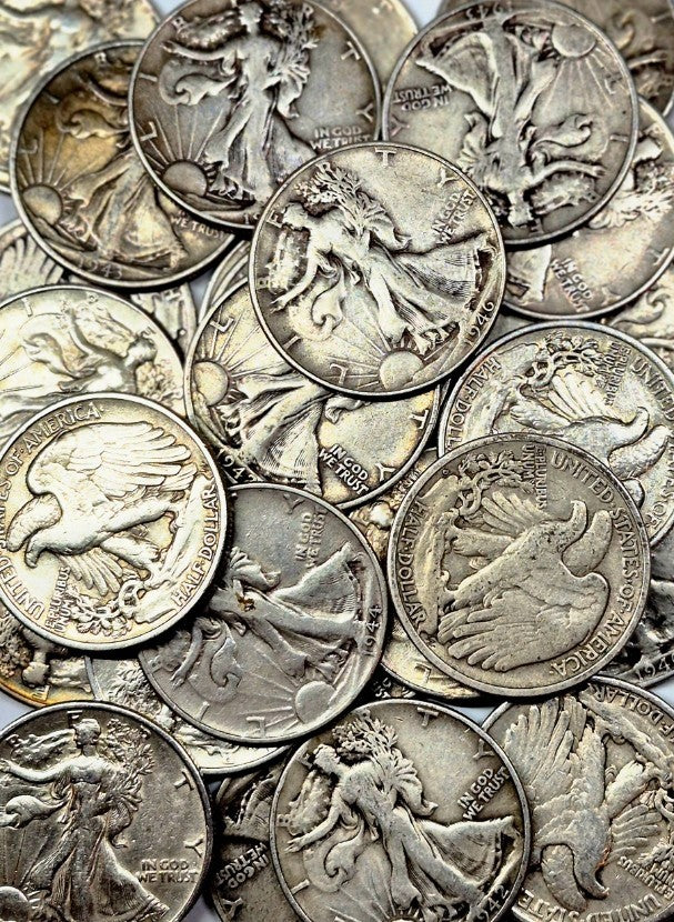 90% Silver Walking Liberty Half Dollar Choose How Many Coins 50c Walkers VG-VF+