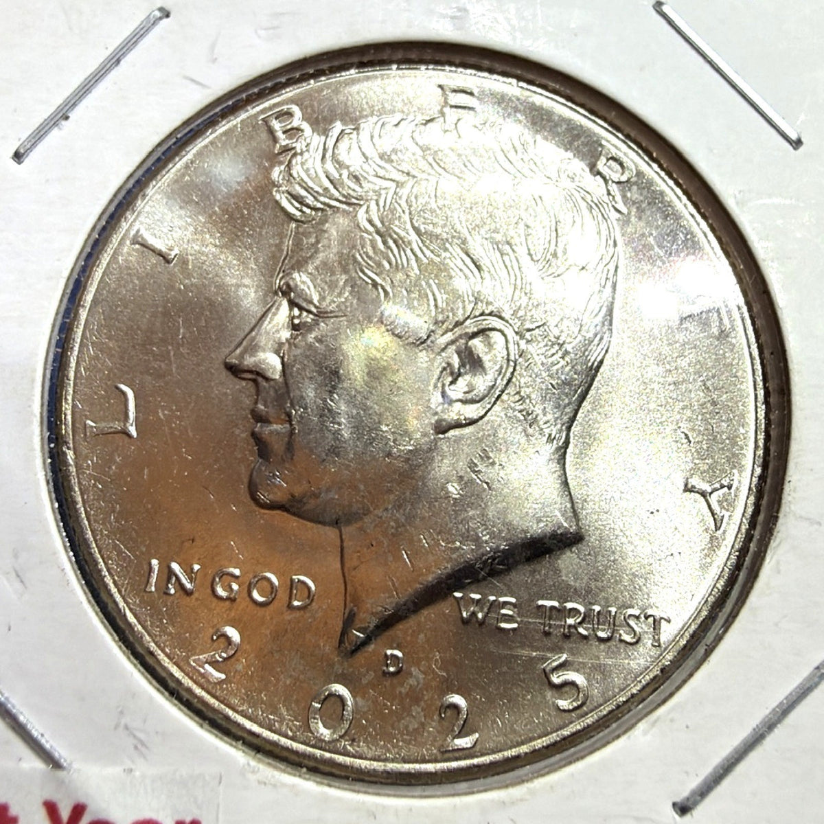 2025-D Kennedy Half Dollar 50C BU Prooflike Denver Mint Last Year of Design Clad