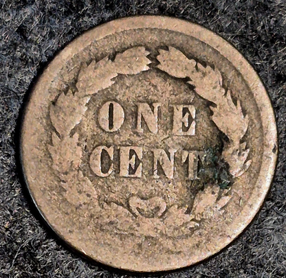 1859 Indian Head Cent First Year Good+ Features Laurel Wreath Reverse Coin Shown