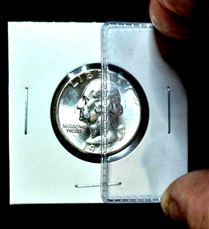 1963 WASHINGTON QUARTER 90% SILVER BEAUTIFUL BU UNC RARE SLIGHT CCW DIE ROTATION