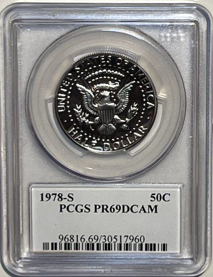 1998-S Kennedy Half Dollar Proof PCGS PR69DCAM John Kennedy JFK Label Signature