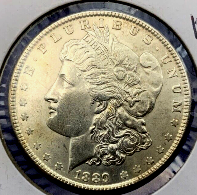 1889 Morgan 90% Silver Dollar BU Gem Shiny, Bright UNCIRCULATED Coin