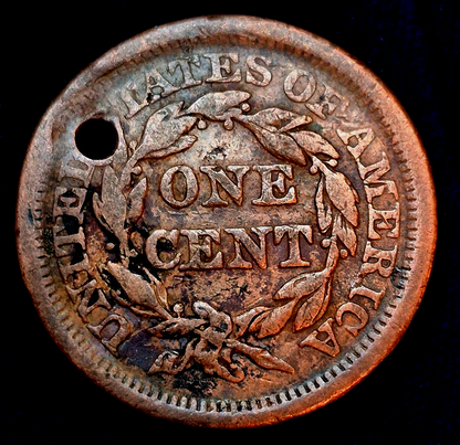 1854 Braided Hair Large One Cent VF Features Newcomb 18-R3 Less Than 400 Survive