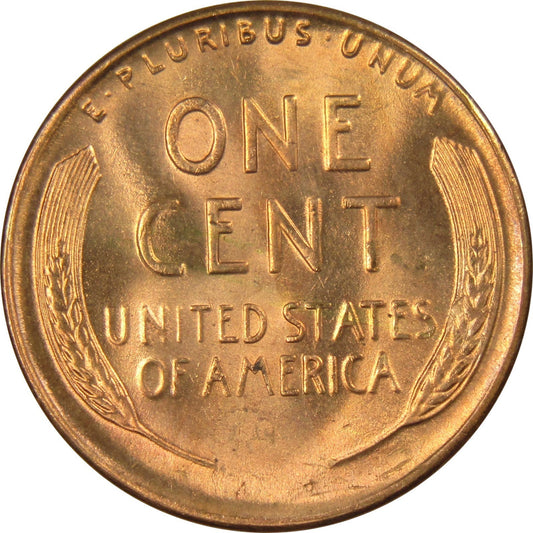 ✅  1944-S BU Uncirculated Lincoln Wheat Cent Choice RED Coin From OBW Bank Roll