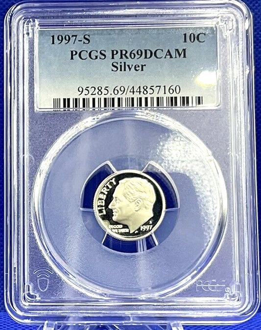1997 S 10C Roosevelt Dime Proof PCGS SILVER PR69 DCAM Blue Label