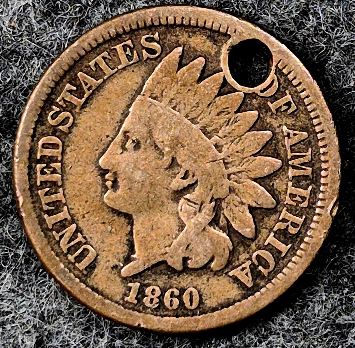 1860 Indian Head Cent VG-F Features Type II Chunky Oak Wreath Jewelry Coin Shown