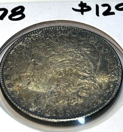 1878 FIRST YEAR Morgan $1 Dollar 90% Silver SUPER Toned Sharp INCREDIBLE Detail