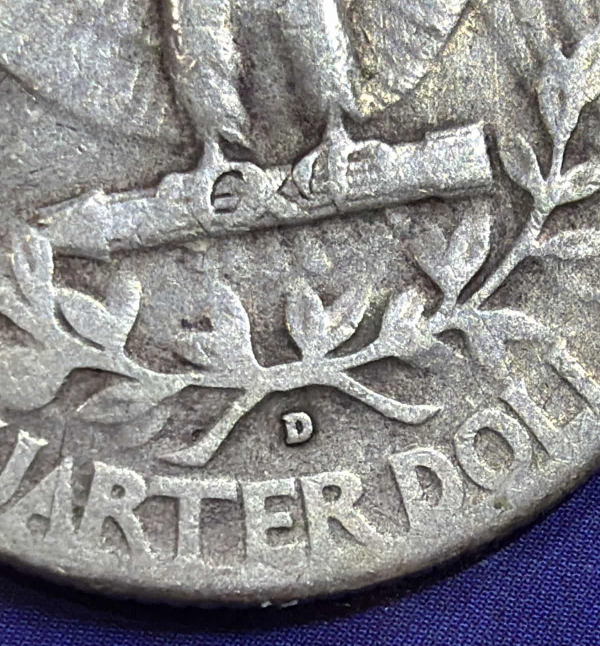 1937-D Washington Quarter 25C VG 90% Silver US Coin Denver
