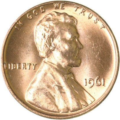 ✅ 1961-P BU UNC Lincoln Memorial 1c BRILLIANT UNCIRCULATED From OBW Roll