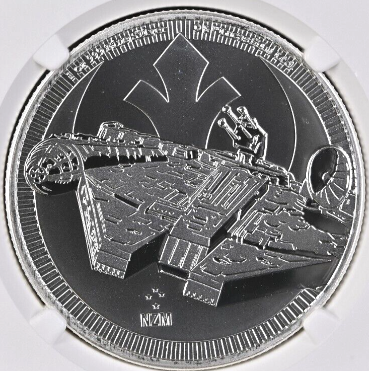 TOP POP NGC MS70 2021 $2 Niue  Star Wars: Millennium Falcon 1oz Silver Coin QEII