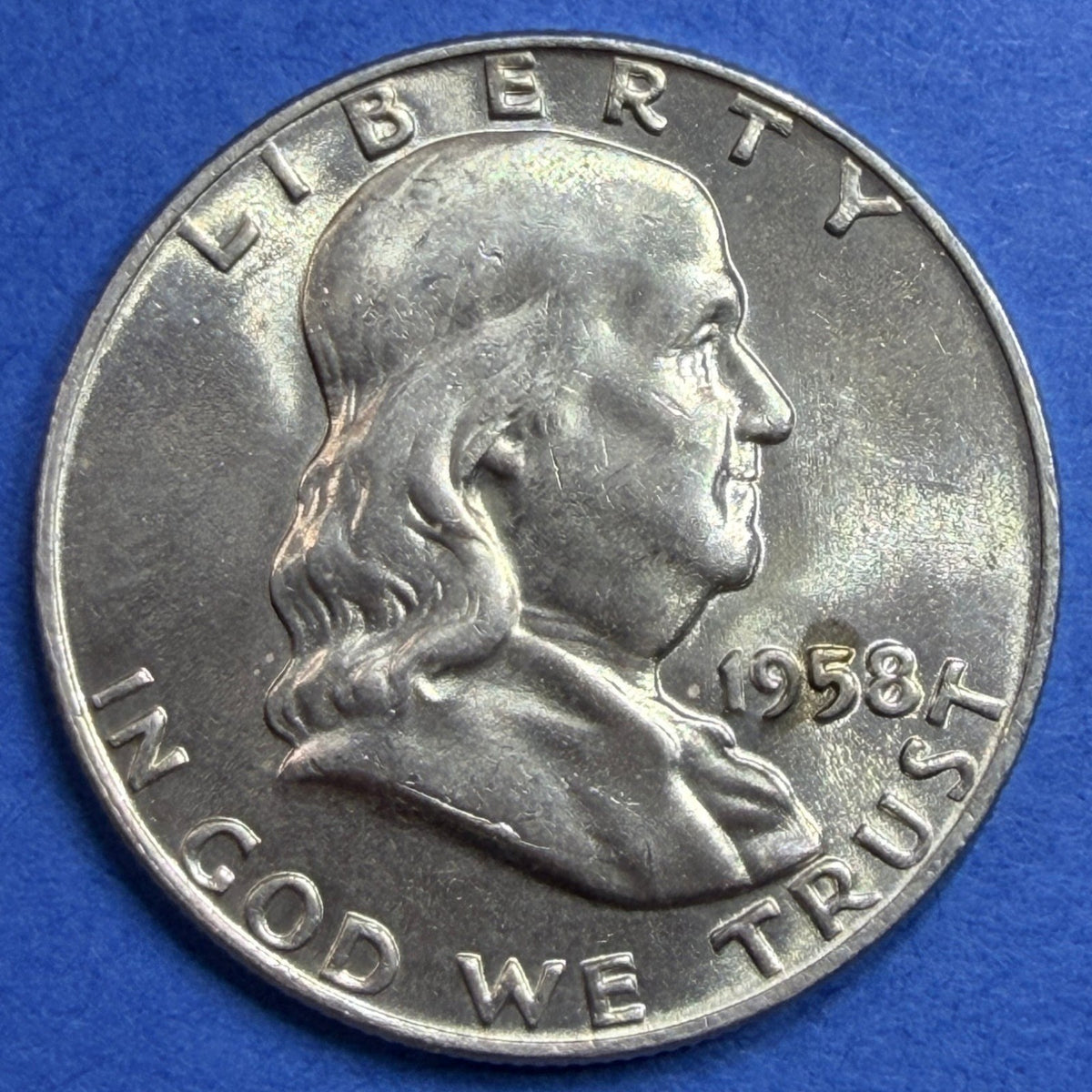 1958-D Franklin Half Dollar 50C BU Brilliant Uncirculated 90% Silver Bell Coin