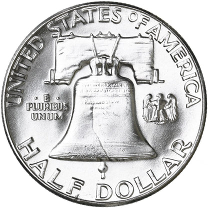 1961 (P) Ben Franklin Half Dollar 90% Silver BU Uncirculated 50c Coin
