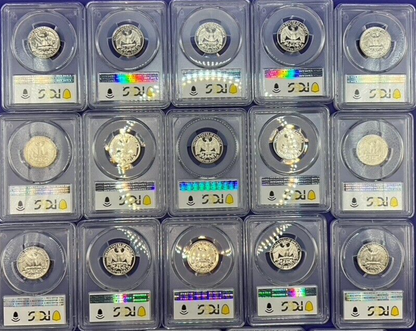 🔥LOT OF 3 - PCGS Graded Washington Quarter PR69DCAM PROOF Coins 🔥