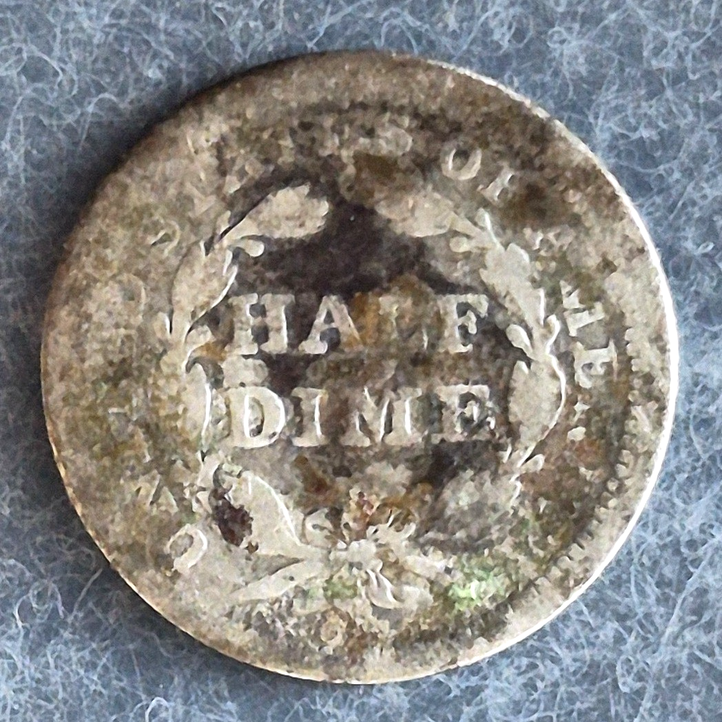 1857 Seated Liberty Half Dime H10C Good 90% Silver Philadelphia Pre-Civil War