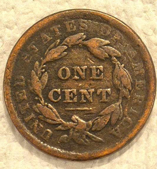 1838 Coronet Matron Head Large Cent Fine Features N2 R1