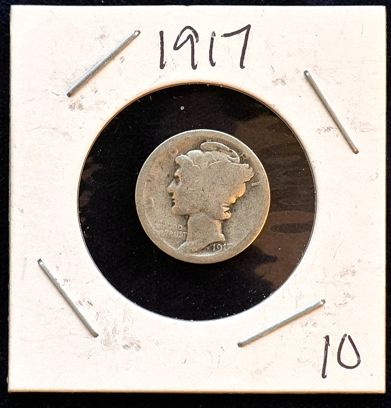 1917 Mercury Dime FR Fair or Less Features 90% Silver 10C US Coin Collectible