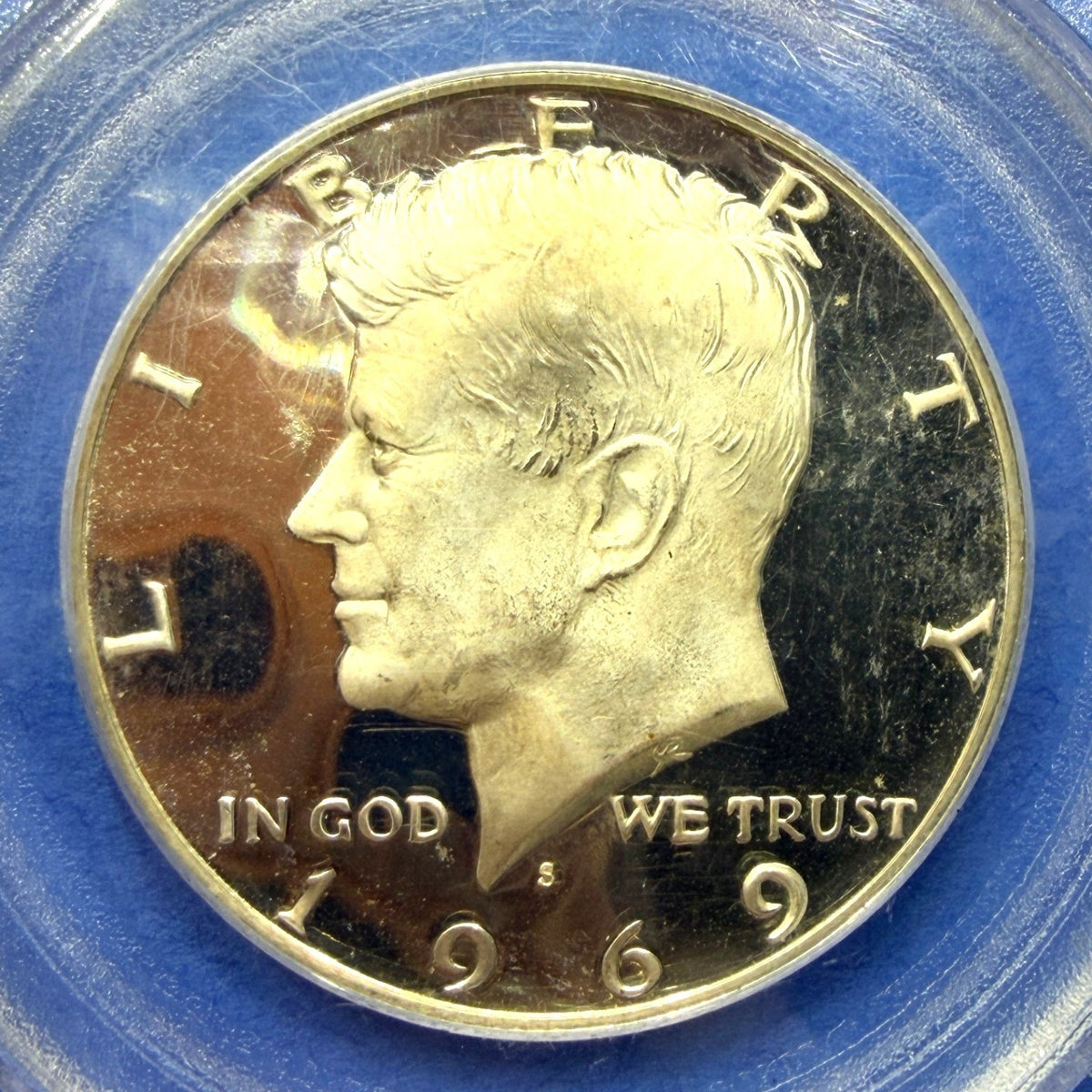 1969-S Kennedy Half Dollar Proof PCGS PR68CAM Cameo 40% Silver 50C Mintage 2.9M