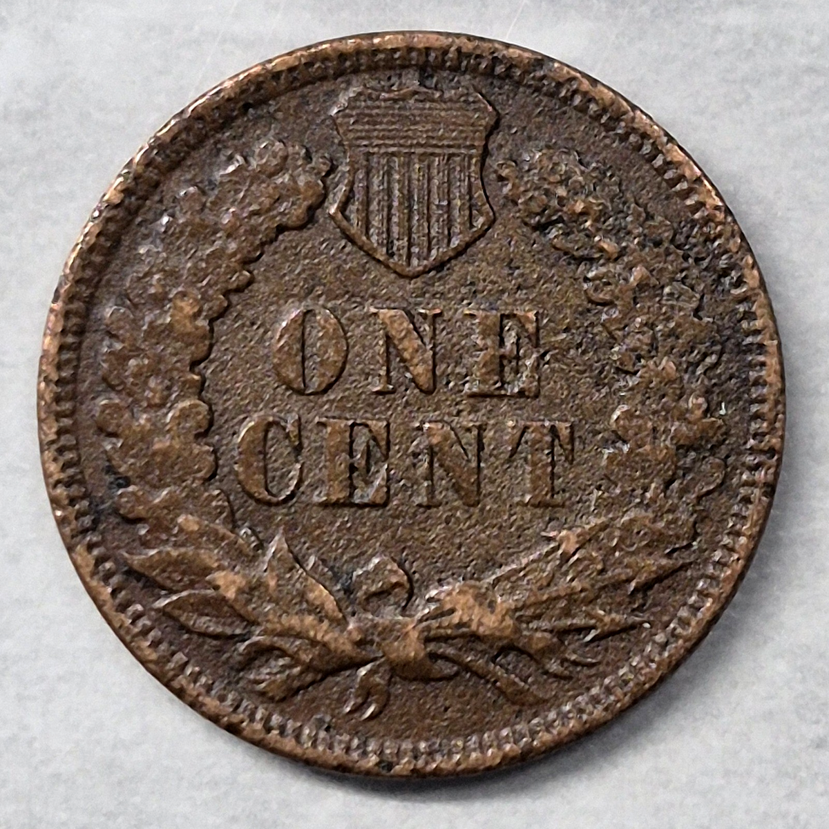 1876 Indian Head Cent Penny 1C VG Semi-Key Date Low Mintage 7.9 Million US Coin