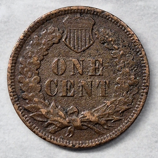 1876 Indian Head Cent Penny 1C VG Semi-Key Date Low Mintage 7.9 Million US Coin