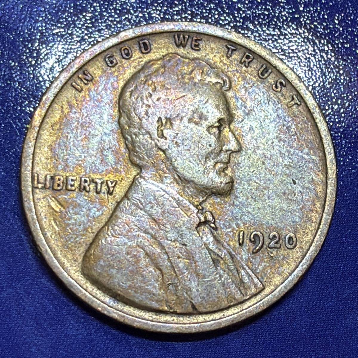 1920 Lincoln Wheat Cent 1C BU Uncirculated Toned US Coin Philadelphia