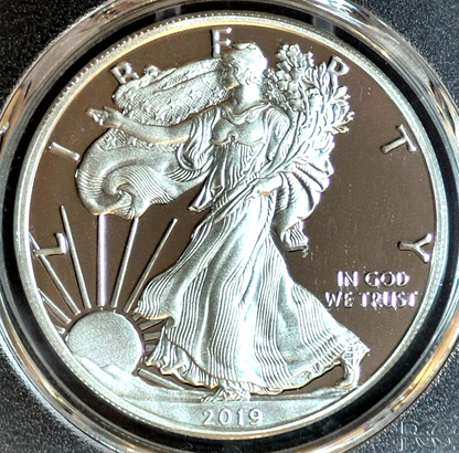2019-S Silver Eagle PCGS PR70DCAM FDOI Gary Whitley Auto POP 130 1oz .999 SILVER